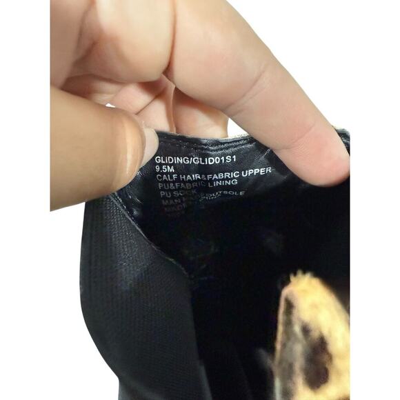 Steve Madden Gliding Leopard Calf Hair Chunky Short Boot Womens Size 9.5 M - Picture 5 of 8